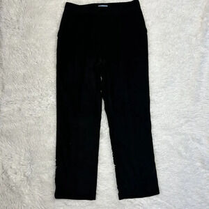 J. McLaughlin Black‎ Velvet Trousers 12 Classic Dress Pants Date Night Event
